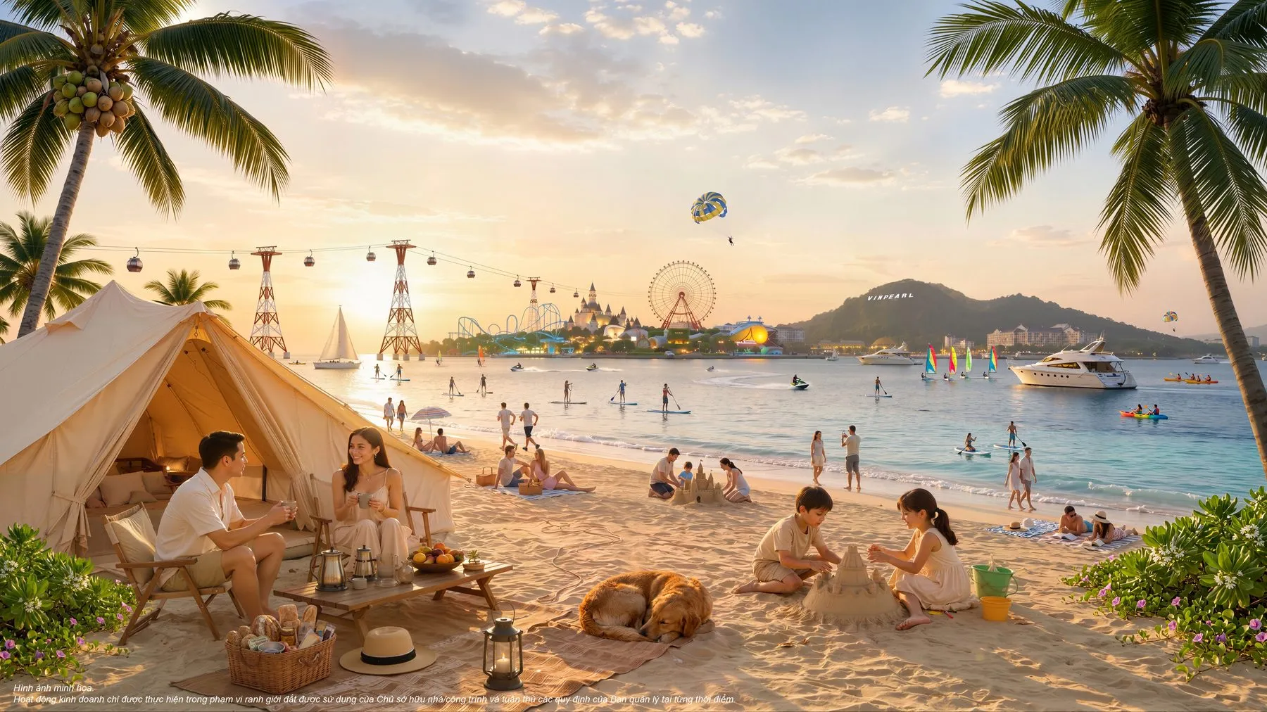 Gia đình trải nghiệm tiện ích tại Vinhomes Pearl Bay