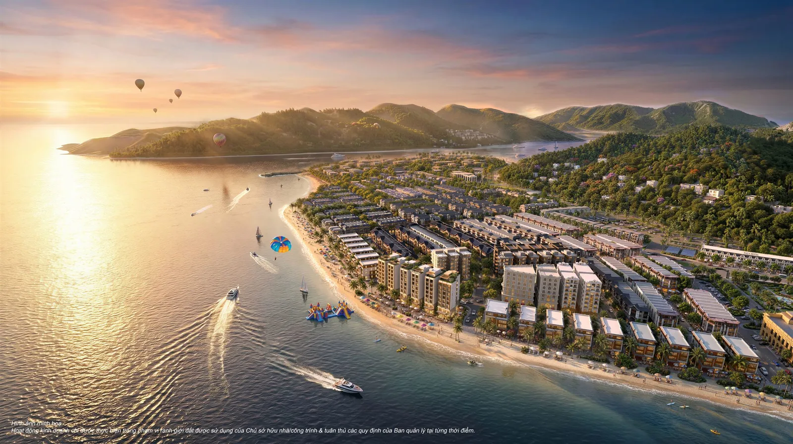 Toàn cảnh Vinhomes Pearl Bay lúc hoàng hôn