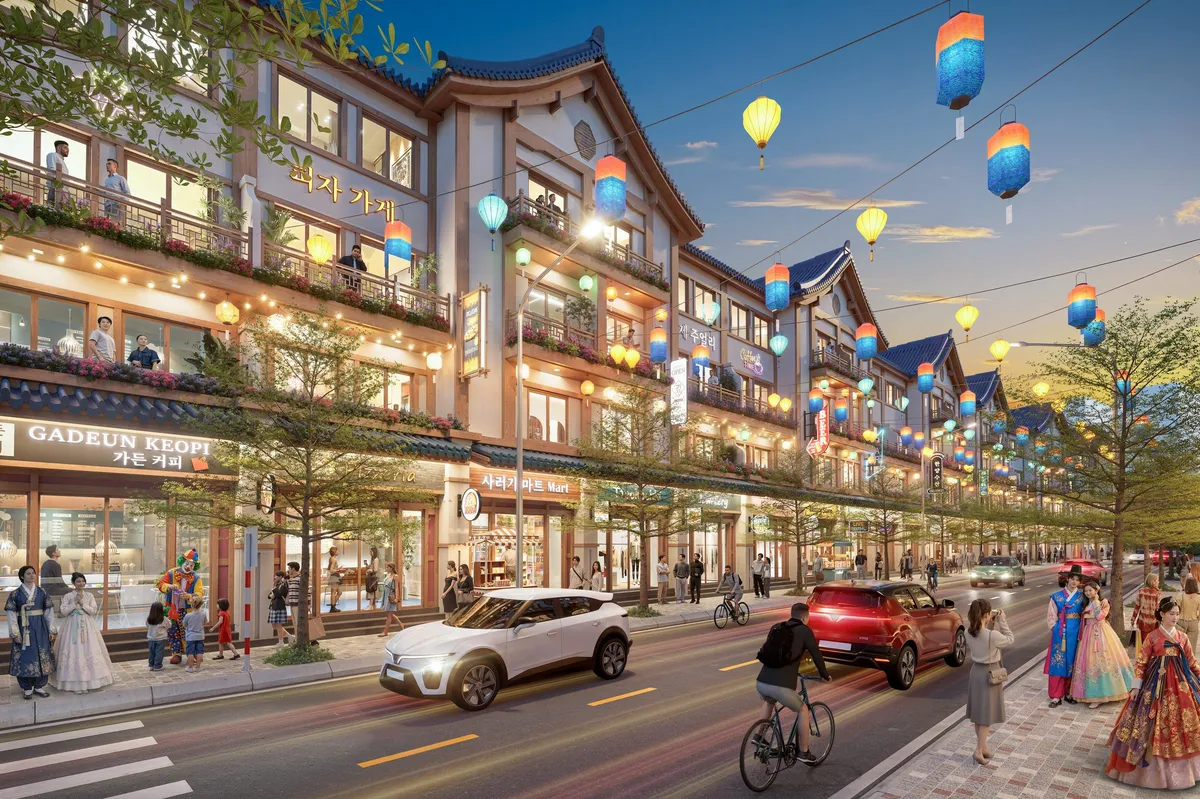 Phố phong cách Hàn Quốc tại khu Lam Ngọc